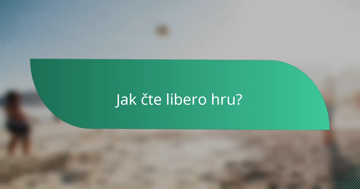 Jak čte libero hru?