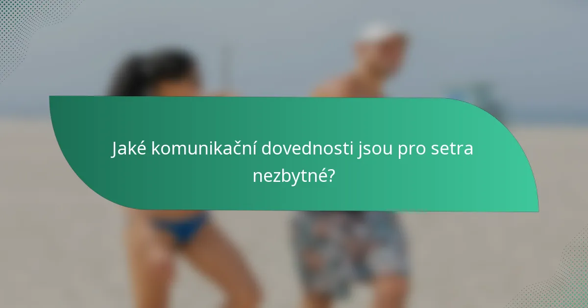 Jaké komunikační dovednosti jsou pro setra nezbytné?